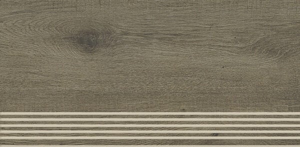 Paradyz Tammi brown engraved stair tread lépcsőlap 29.4 x 59.9