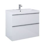 AREZZO DESIGN MONTEREY 80CM-ES ALSÓSZEKRÉNY 2 FIÓKKAL MAGASFÉNYŰ FEHÉR AR-167081