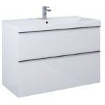 AREZZO DESIGN MONTEREY 100CM-ES ALSÓSZEKRÉNY 2 FIÓKKAL MAGASFÉNYŰ FEHÉR AR-167085