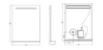 AREZZO design LED okos tükör világító polc + kozmetikai tükör 60x80cm - Image 2