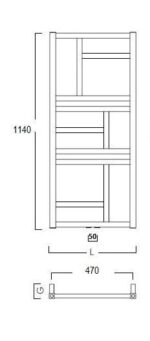 AREZZO design ROCKWALL WHITE törölközőszárító radiátor AR-RO11050W - Image 2