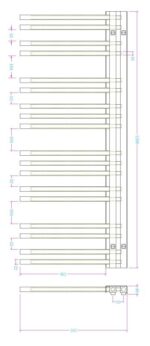 AREZZO design WHITELINE törölközőszárító radiátor AR-WL12050 - Image 2