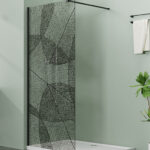 LETTI black 120x195 walk-in zuhanyfal