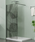 LETTI black 90x195 walk-in zuhanyfal