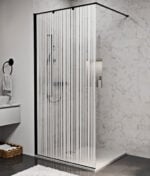 FELICIA rain black 100x195 walk-in zuhanyfal