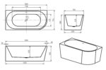 AVIORA-L (balos) fehér szabadonálló kád (3 méret) - Image 20