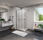 FELICIA rain black 100x195 walk-in zuhanyfal - Image 2