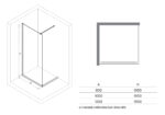 LETTI black 90x195 walk-in zuhanyfal - Image 8