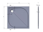 Odil 80x80 szögletes zuhanytálca - Image 8